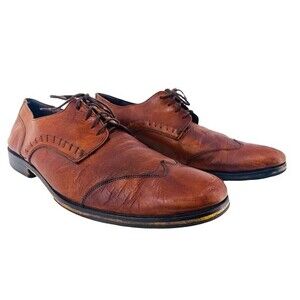Bed Stu Mens Brown Leather Handmade Oxfords